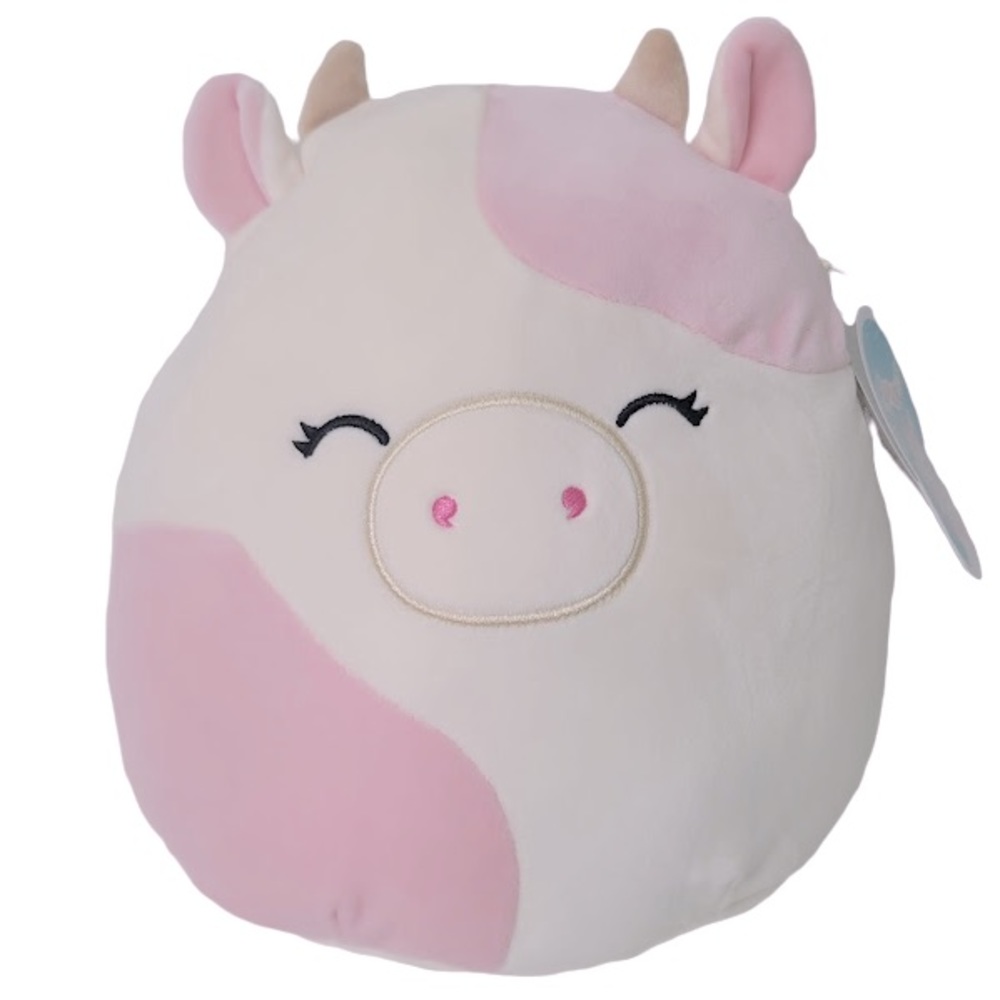 Caedyn the Cow Squishmallow Pink and White Squishmallow 10”